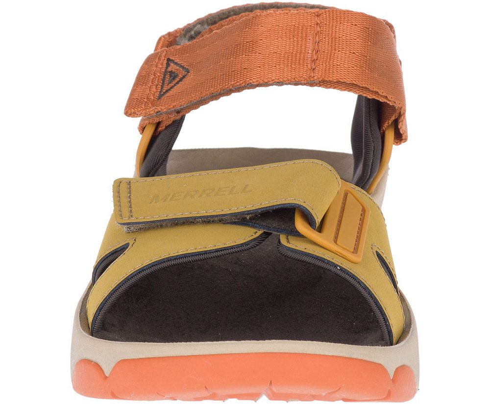 Sandały Merrell Męskie Żółte/Pomarańczowe - Belize Convertible Web - 486750-ACJ